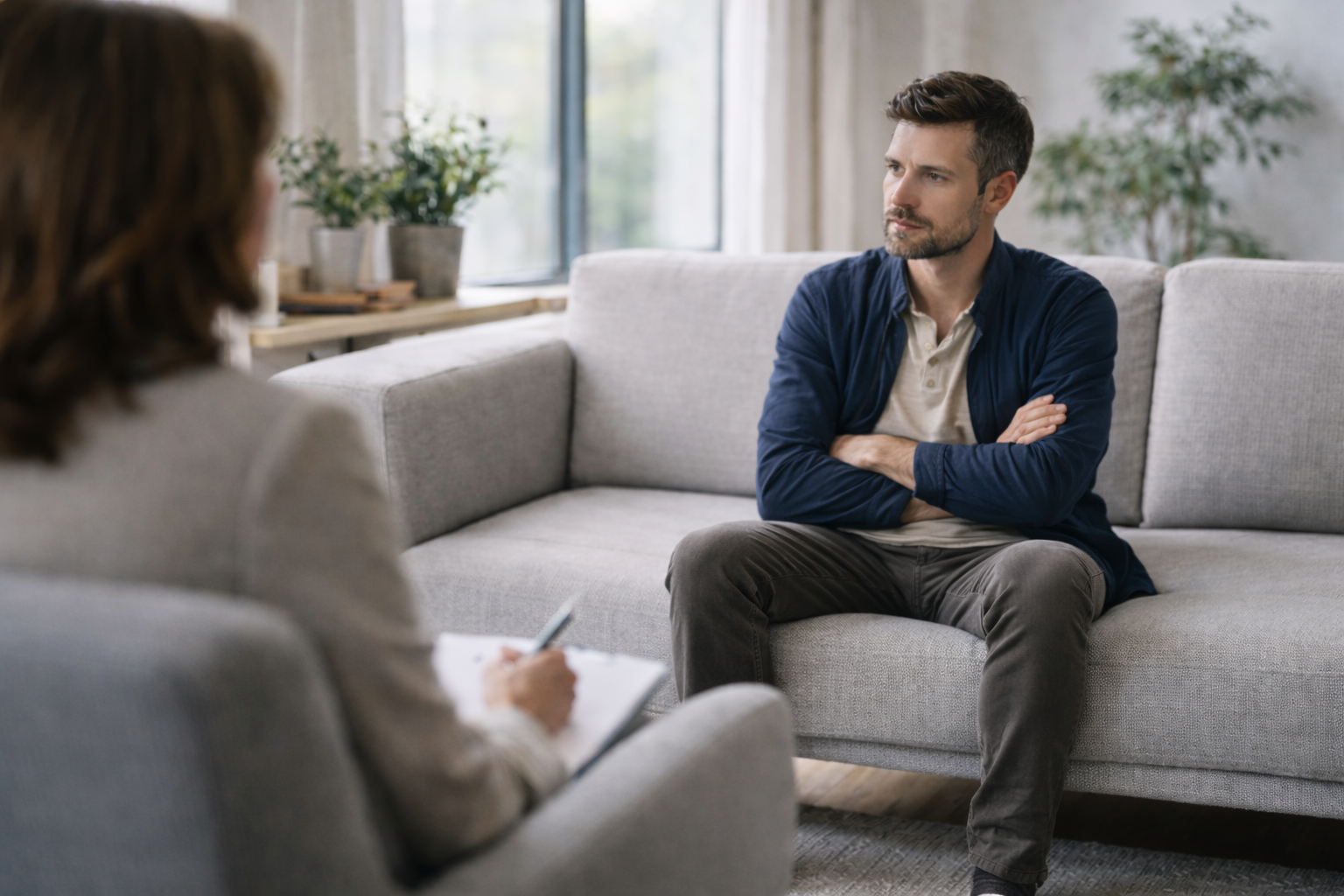 man in therapy in San Diego